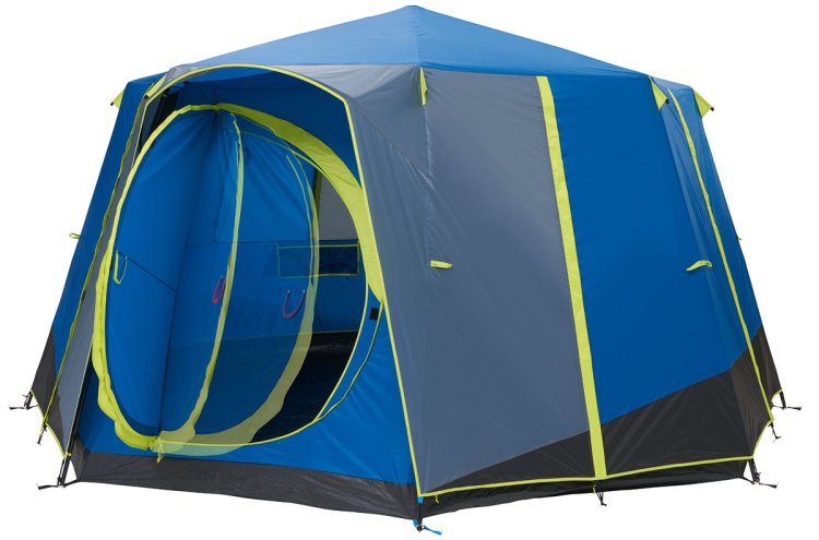 Coleman Octagon 8 - Familietent - 8 Persoons - Blauw/Lime