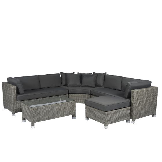 Loungeset luxe hoekbank wicker "Mississippi" - Pure & Living |