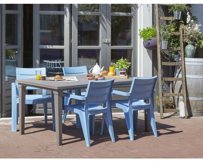 Terzijde gaan beslissen peddelen Allibert Ibiza Tuinstoel Blauw - Stapelbaar | Heuts.nl