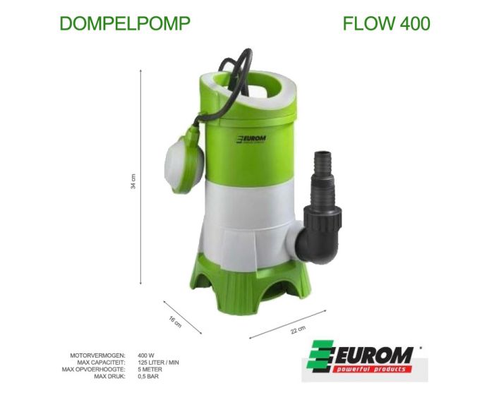 regeren Leggen Andrew Halliday Eurom | Flow 400 - Dompelpomp / vuilwaterpomp