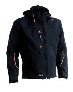 Herock Poseidon softshell jas zwart XL