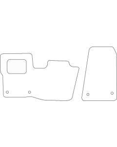 Mattenset Ford Transit 2T + Custom 1 stoel rechts v.a 06/2015