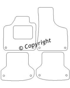 Velours mattenset Audi A3 2003-6/2012