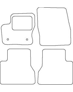 Velours mattenset Ford Tourneo Connect 5p. 2014