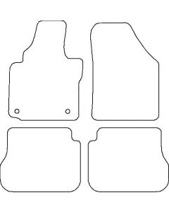 Mattenset Volkswagen Caddy Combi III 2 sliding deuren ori. bev. Comp. 2004 - 2015