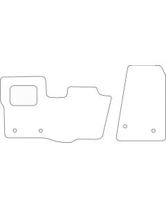 Mattenset Ford Transit 2T + Custom 2 stoelen rechts v.a 06/2015