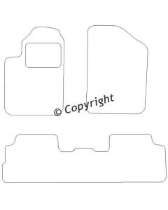 Mattenset Peugeot Partner Combi doorlopende AM 1996 - 2006