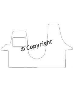 Mattenset Volkswagen Transporter T5 -T6 doorlopende voormat 2003-