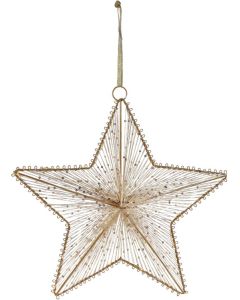 Hangdecoratie Ster 30 cm Goud LED en Paillet