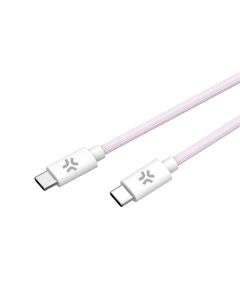 Celly USB-C kabel - Katoen Gevlochten Roze 1.5M