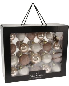 Kerstballen set 42 stuks - Mat en Glans Gemengd