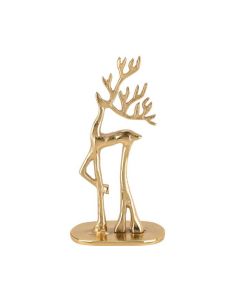 Rendier goud staand metaal 20cm