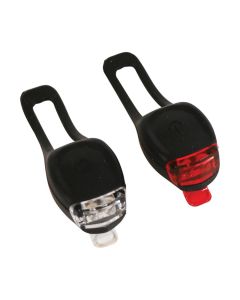 Dresco Siliconen zwart Fietsverlichtingsset Led