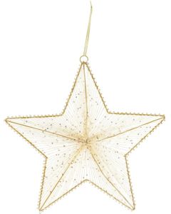 Hangdecoratie Ster 40 cm Goud LED en Paillet  