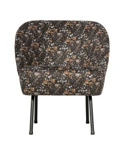 BePureHome Vogue Fauteuil Aquarel Flower Zwart