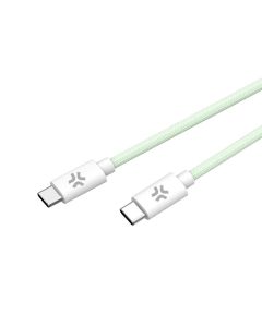 Celly USB-C kabel - Katoen Gevlochten Groen 1.5M