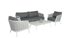 "Celena" Loungeset met geweven rope - Pure Garden & Living