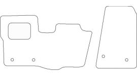 Mattenset Ford Transit 2T + Custom 2 stoelen rechts v.a 06/2015