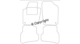 Velours mattenset VW Polo V 2009-