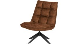 WOOOD Jouke Draaifauteuil Cognac