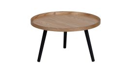 WOOOD Mesa Bijzettafel L Hout Naturel - Ø60 cm