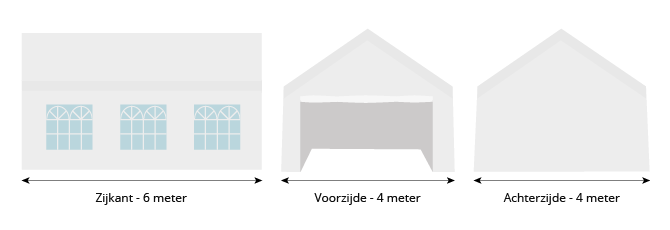 Pure Garden & Living 4x6 partytent afmetingen